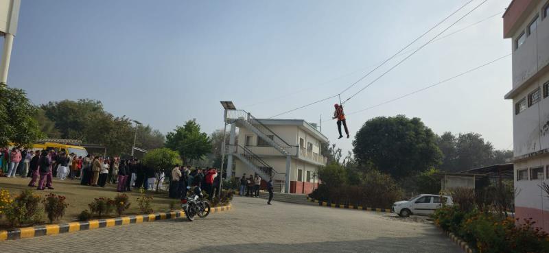 Bee Enn College of Nursing and Bee Enn Nursing organised the Disaster Mock drill with the collaboration of State Disaster Relief Team. The exemplified skills are demonstrated by SDRF team under the leadership of Mr.SS Saini to the students at BECON campus on 07-01-26.