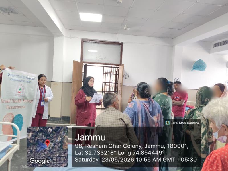  Students of MSc Nursing 1st Year, Mental Health Nursing Department, celebrated “World Schizophrenia Day” at Govt. Psychiatric Diseases Hospital, Jammu. On this occasion, the students provided psychoeducation regarding schizophrenia to create awareness about the condition. They also engaged patients ...