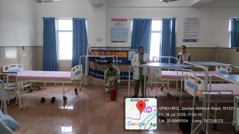  The Students of Post Basic Bsc Nursing second year conducted a Disaster management drill at SDH, Akhnoor on 18.07.25 under the guidance of M.Sc Nursing first year Community Health Nursing Department students and Faculty members.